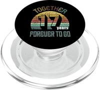 17 Wedding Anniversary For Couple Seventeen Years Marriage PopSockets PopGrip per MagSafe