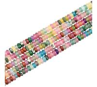 170 perline sfuse semi preziose in pietra di giada colorata, 4 x 2 mm, per la creazione di gioielli, 38 cm