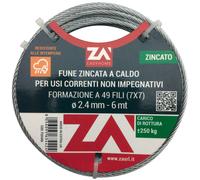 1700 FUNE ACCIAIO ZINCATO ANTIGIRO 133F D 3 25 M