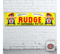 1700 x 430mm Rudge Biciclette Banner - Resistente Per Officina, Garage