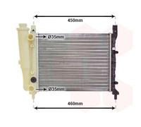 17002039 VAN WEZEL Radiatore, Raffreddamento motore per FIAT