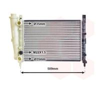 17002040 VAN WEZEL Radiatore, Raffreddamento motore per FIAT