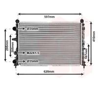 17002095 VAN WEZEL Radiatore, Raffreddamento motore per FIAT,LANCIA