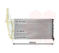 17002141 VAN WEZEL Radiatore, Raffreddamento motore per FIAT