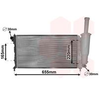 17002218 VAN WEZEL Radiatore, Raffreddamento motore per FIAT