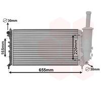 17002999 VAN WEZEL Radiatore, Raffreddamento motore per FIAT