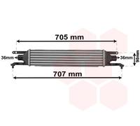 17004319 VAN WEZEL Intercooler per FIAT