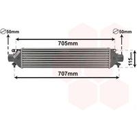 17004321 VAN WEZEL Intercooler per ABARTH,ALFA ROMEO,FIAT,LANCIA