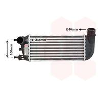 17004352 VAN WEZEL Intercooler per FIAT,FORD