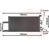 17005215 VAN WEZEL Condensatore, Climatizzatore per LANCIA