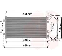 17005247 VAN WEZEL Condensatore, Climatizzatore per FIAT