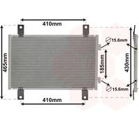 17005302 VAN WEZEL Condensatore, Climatizzatore per CITROËN,FIAT,PEUGEOT