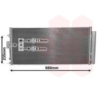 17005386 VAN WEZEL Condensatore, Climatizzatore per ABARTH