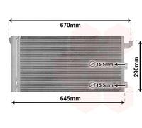 17005406 VAN WEZEL Condensatore, Climatizzatore per FIAT