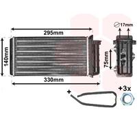 17006183 VAN WEZEL Scambiatore calore, Riscaldamento abitacolo per FIAT