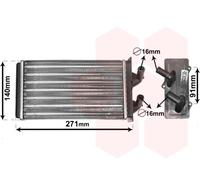 17006186 VAN WEZEL Scambiatore calore, Riscaldamento abitacolo per FIAT