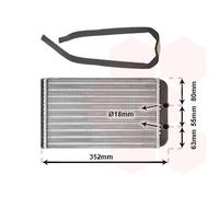 17006265 VAN WEZEL Scambiatore calore, Riscaldamento abitacolo per CITROËN,FIAT,