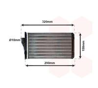 17006266 VAN WEZEL Scambiatore calore, Riscaldamento abitacolo per FIAT