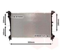 17012709 VAN WEZEL Radiatore, Raffreddamento motore per FIAT