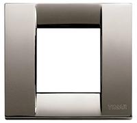 17092.31 PLACCA METALLO 1-2 MODULI CROMO NERO IDEA CLASSIC VIMAR