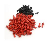 sourcing map 170pcs Universale a Forma di Riparazione Pneumatici Inserire i Tappi Rosso Nero 7mm
