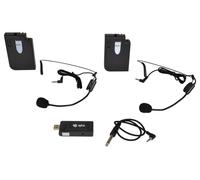 171.812Uk Sistema Di Microfono Wireless UHF A Doppio Neckband U-Mic Usb