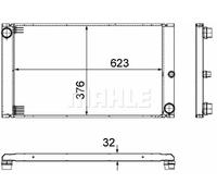 17117795138 Radiatore Motore per BMW SERIE 7 02" -> 08" NUOVO ORIGINALE MAHLE