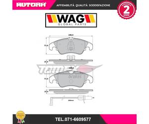 1713 Kit pastiglie freno a disco ant.(MARCA WAG)