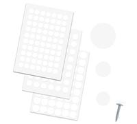 172 Pezzi Tappi Coprivite Bianchi - 12mm/15mm/21mm Adesivi Rotondi Copri Buchi per Mobili, Armadi, Scrivanie e Riparazioni
