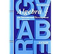 1726 Saxon Saxon Algebra 1/2 Answer Key & Tests Third Edition (Tascabile)