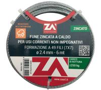 1728 Q.TA' 1 FUNE ACCIAIO ZINCATO ANTIGIRO 133F D 5 25 M