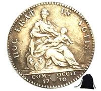 1730 monete francesi intagliate storicamente, monete della grande Europa, moneta commemorativa non circolata