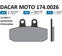 174.0026 PASTIGLIE FRENO ORIGINAL POLINI HONDA : BALI 50 - NSR 125