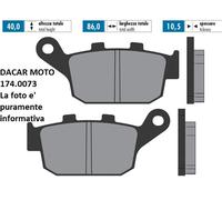 174.0073 PASTIGLIE FRENO ORIGINAL POLINI HONDA : FORESIGHT 250 99