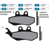174.2017 PASTIGLIE FRENO SINTERED POLINI MALAGUTI : F 12 125 PHANTOM