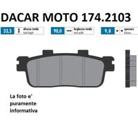 174.2103 PASTIGLIE FRENO SINTERED POLINI KYMCO DOWNTOWN 200i 4 V.(SK40) 2010