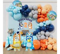 175 pezzi Set di palloncini in lattice e foil a tema Bluey per feste di compleanno, decorazioni per feste a casa o a scuola Polietilene