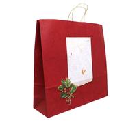 175 Shopper buste in carta natalizie Holly rosso con manici 46x14 h45 cm