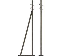 1753 H0, cavo libero, 2 pali in legno