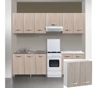 Mobile pensile kit a 2 ante per cucina componibile finiture olmo