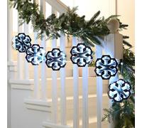 175cm Natale Infinito Specchio LED 6 Fiocco Ghirlanda Luce Fino Decorazione