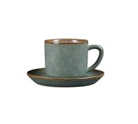 175ml/6oz Ceramica Latte Glaze Varied Flower Cup Japanese Household Simplicity-Green Flower Coffee Cup