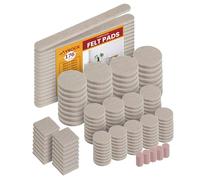 176 feltrini per piedini di mobili, spessi, in 6 misure, autoadesive, per proteggere i pavimenti delle gambe delle sedie, i piedi del divano, colore beige