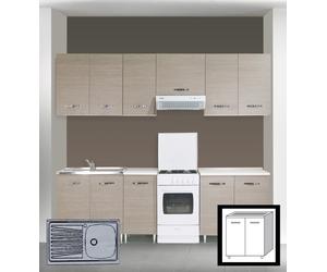 17612 Q.TA' 1 LAVELLO APPOGGIO INOX 1 VASCA DX + GOCCIOLATOIO SX 80 CM