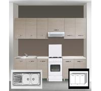 17615 Q.TA' 1 LAVELLO APPOGGIO INOX 2 VASCHE DX + GOCCIOLATOIO SX 120 CM