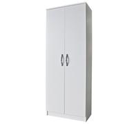 Kit armadio 2 ante scarpiera 5 ripiani 71x38x182 bianco frass.