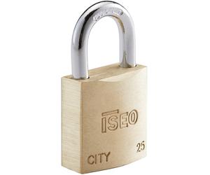 17636 Q.TA' 10 ISEO P700 LUCCHETTO CITY ARCO 25MM OTTONE