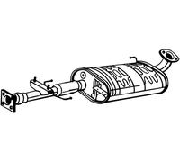 177 CV SILENZIATORE CENTRALE PER OPEL Monterey A M92 3.2 KW 130 CV 177