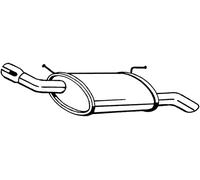 177 CV SILENZIATORE POSTERIORE PER NISSAN X-Trail T31 2.0 dCi 4x4 KW 130 CV 177