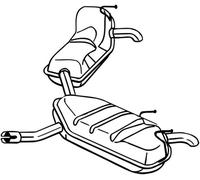 Bosal Silenziatore posteriore 155 CV per Vauxhall Vectra MK II (C) Station Wagon Z02